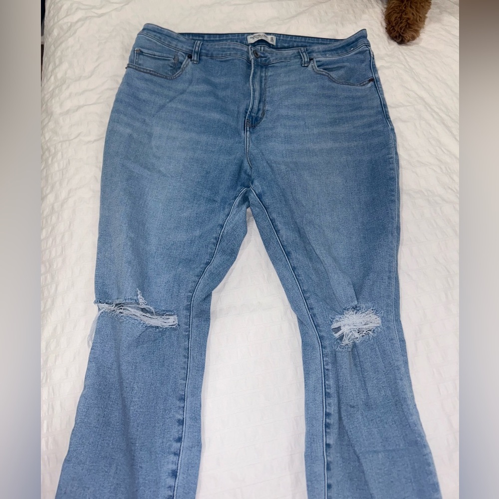 Abercrombie super skinny high rise jeans (18 short) 34